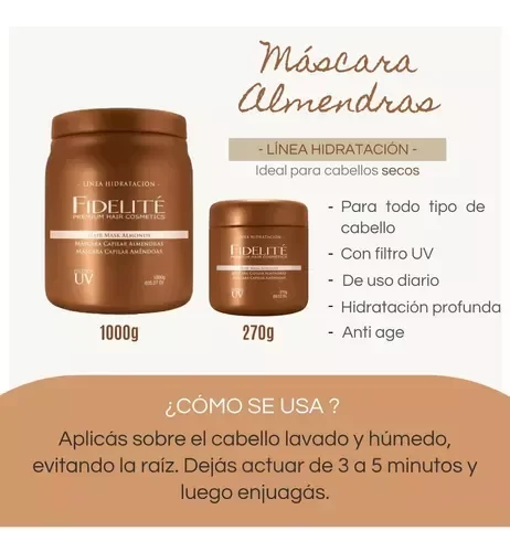 Máscara capilar Almendras 270grs Fidélité 2