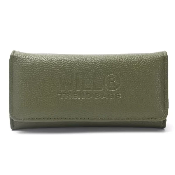 Billetera porta celular Will color verde musgo
