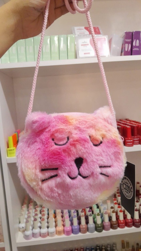 Mini cartera bandolera de peluche