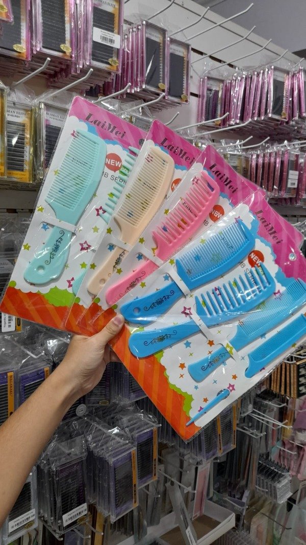 Set de peines x4 Color pastel LAIMEI