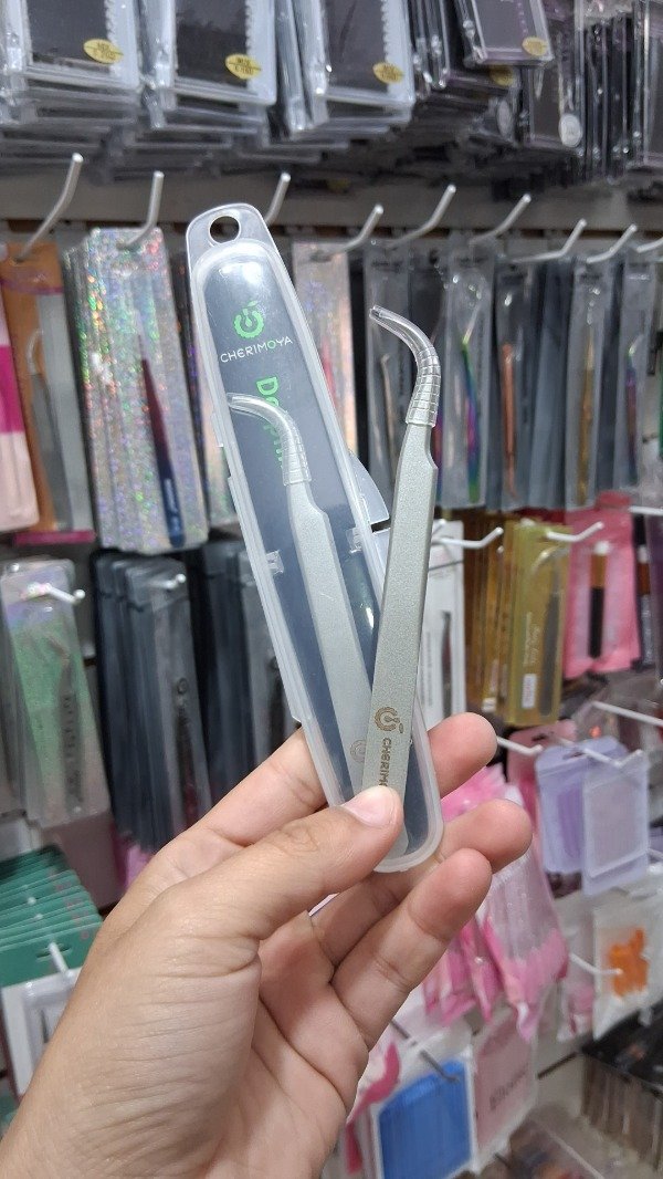 Pinza curva Cherimoya con estuche