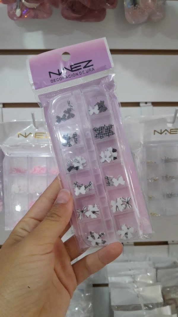 Deco naez moños blancos y negros 1341