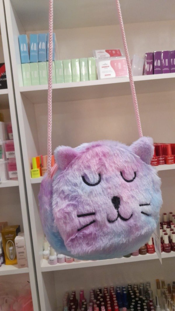 Mini cartera bandolera de peluche