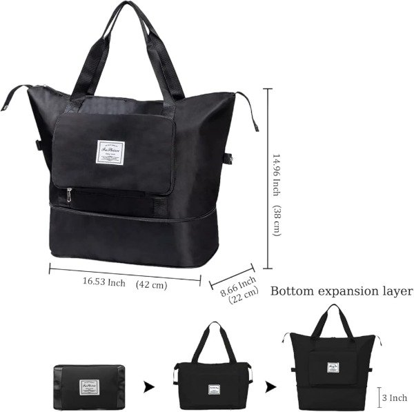 Bolso expandible NEGRO