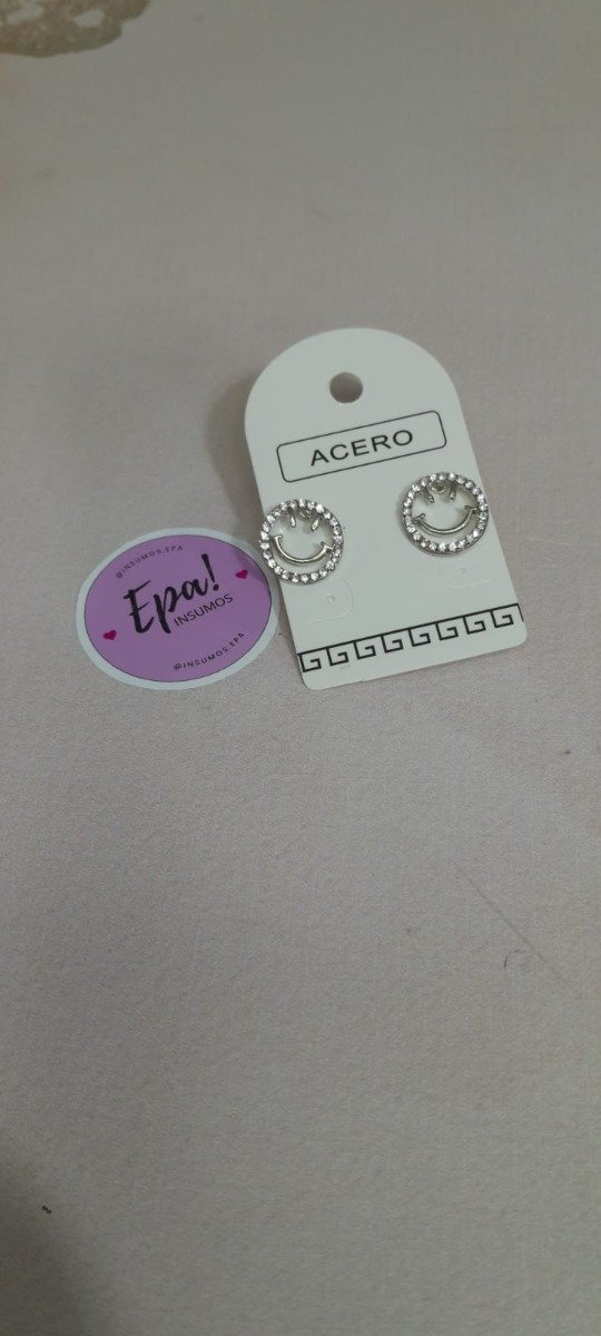 Aritos de acero blanco CARITA