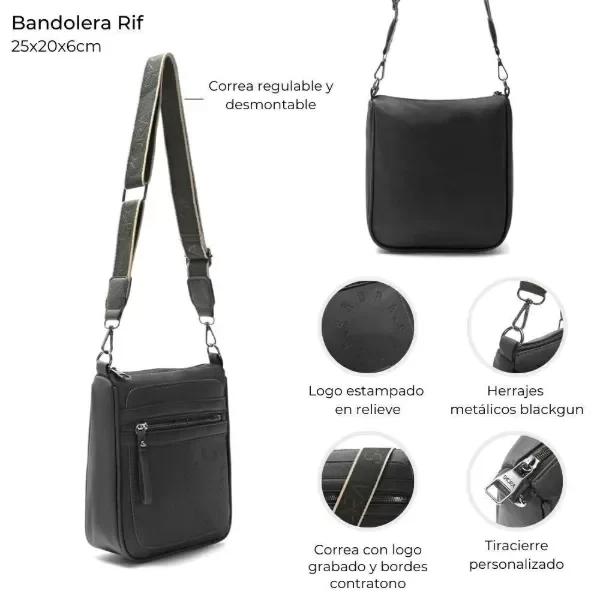 Bandolera Rif negro cod:39811