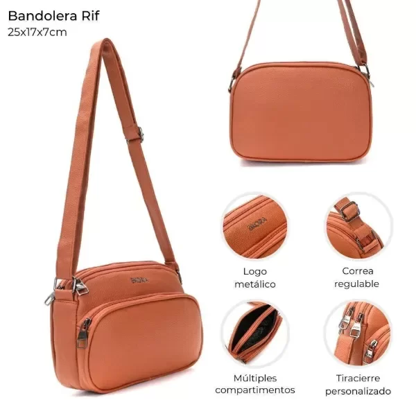 Bandolera Rif// SUELA / 3 cierres cod: 39869