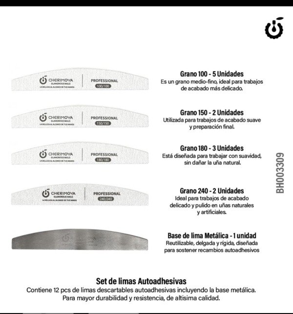 Set de limas autoadhesivas Cherimoya