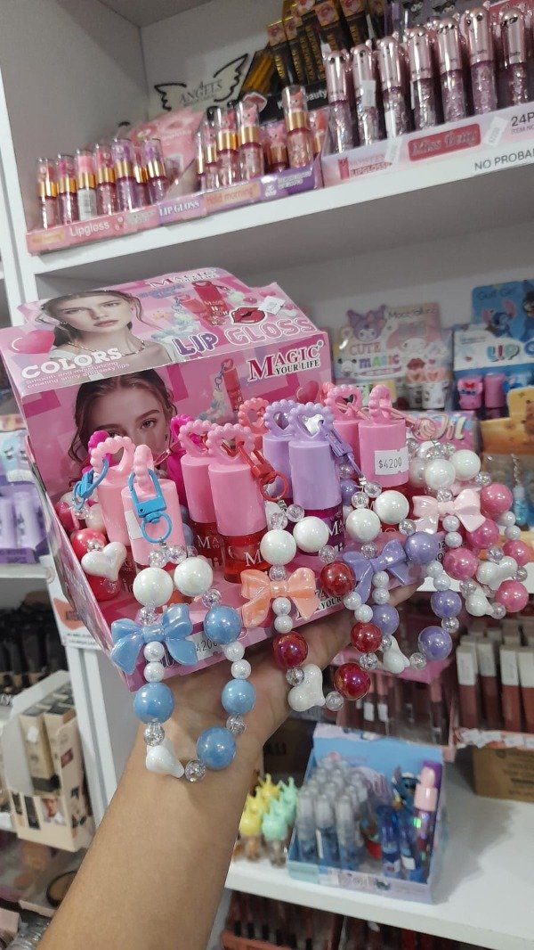 Lip gloss con llavero MAGIC