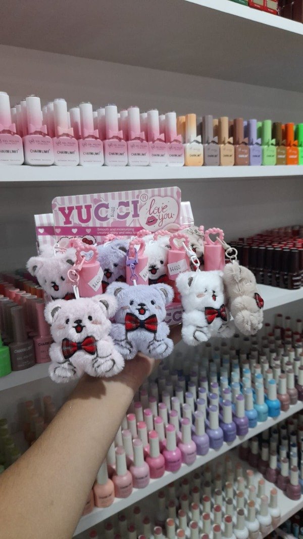 Lip gloss con llavero de osito YUCCI